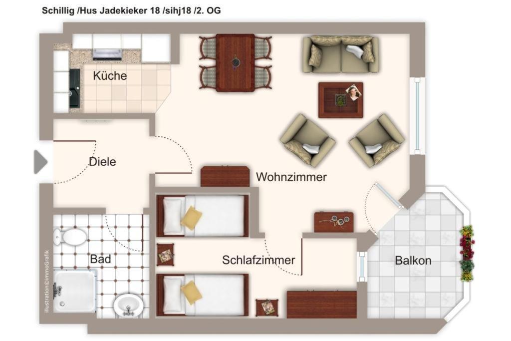 Hus Jadekieker Hus Jadekieker 18 Apartment Schillig Exterior photo